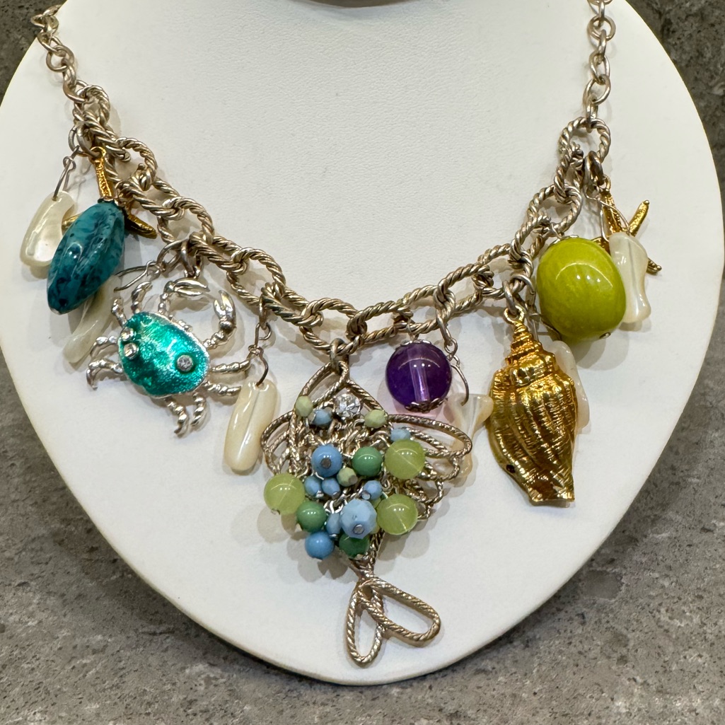 Yosca Silver Tone Beachcomber Necklace